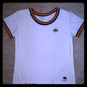 Peace Love World Good Mood White Tee